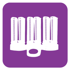 purple tissue collection chambers icon